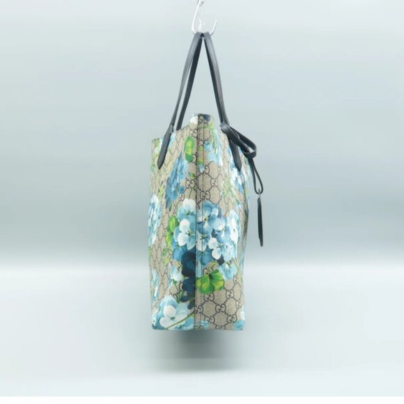 100% Authentic GUCCI Bloom Blue Canvas Shoulder Bag - Picture 4 of 12